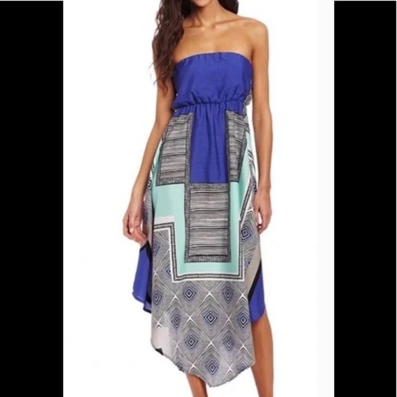 Roxy Floating By Blue Print Dress - Picture 1 of 4